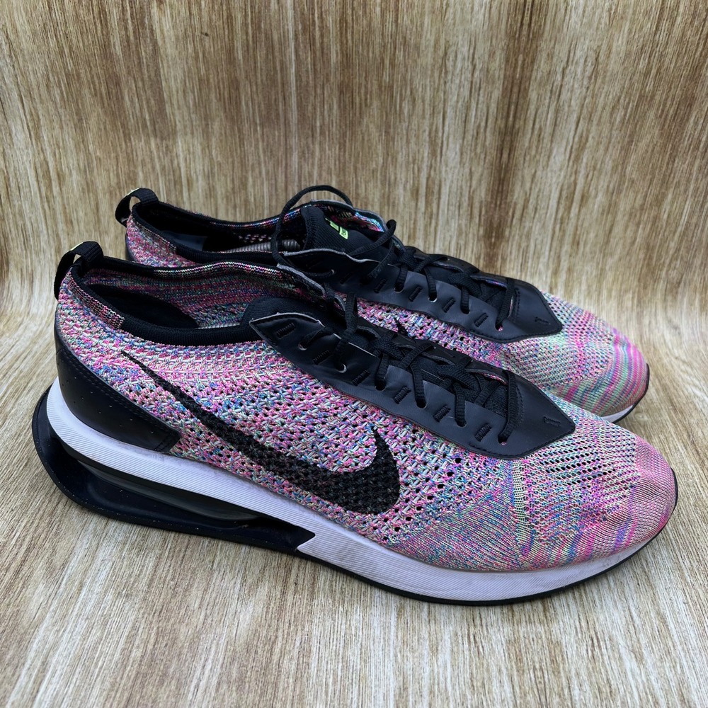 Nike Air Max Flyknit Racer Men's Size 13 Multi Color Black Shoes DJ6106-300